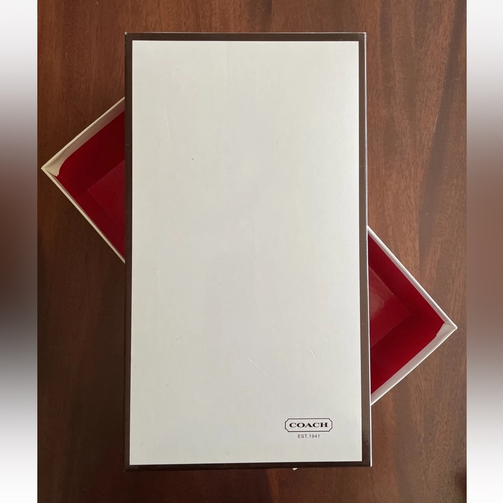 Coach EMPTY Shoe Box Storage Replacement Gift Shoe White  11.”x 3.75”x6”  EUC